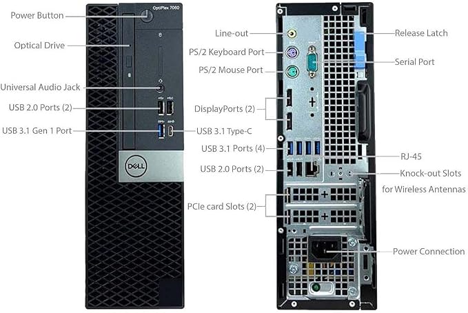 DELL Optiplex 7060 SFF Desktop Computer PC | Intel 8th Gen i7-8700 (6 Core) | 16GB DDR4 Ram New 1TB NVMe M.2 SSD | Built-in WiFi & Bluetooth | Windows 11 Pro | Wireless Keyboard & Mouse (Renewed) DELL Optiplex 7060 SFF Desktop Computer PC | Intel 8th Gen i7-8700 (6 Core) | 16GB DDR4 Ram New 1TB NVMe M.2 SSD | Built-in WiFi & Bluetooth | Windows 11 Pro | Wireless Keyboard & Mouse (Renewed)