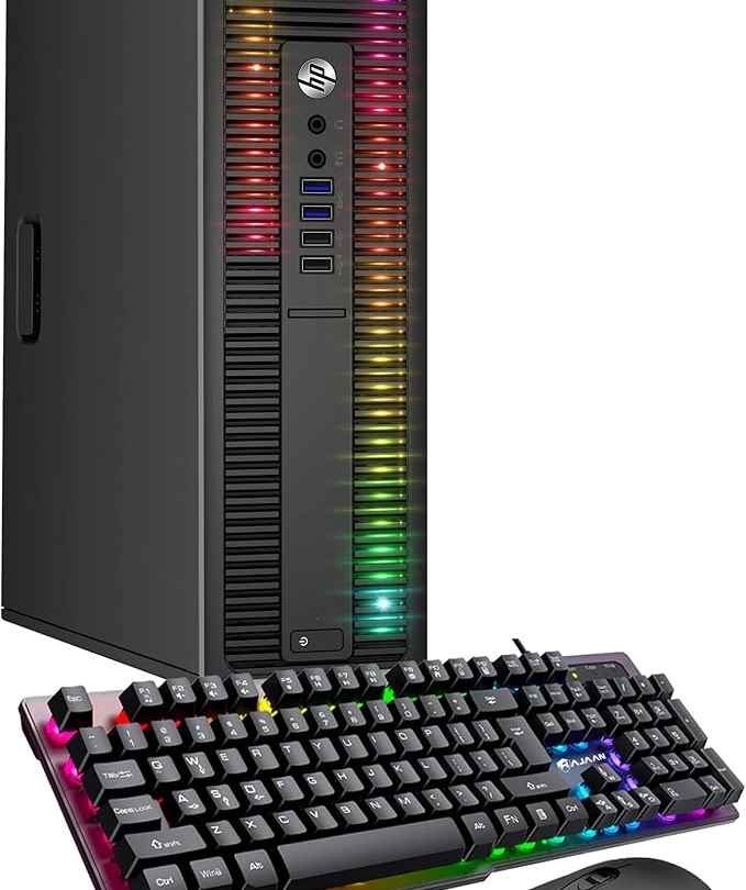 HP ProDesk Desktop RGB Lights Computer Intel Core i5 6500 3.2 GHz 8GB RAM 256GB SSD Gaming PC Keyboard & Mouse, Windows 11 Pro (Renewed) HP ProDesk Desktop RGB Lights Computer Intel Core i5 6500 3.2 GHz 8GB RAM 256GB SSD Gaming PC Keyboard & Mouse, Windows 11 Pro (Renewed)