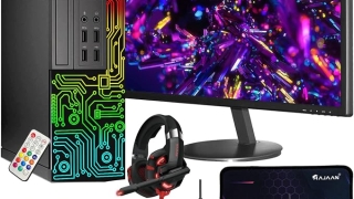 Dell OptiPlex Desktop RGB Computer PC, Intel Core i7 Processor, 16GB RAM, 512GB SSD, 24 Inch HDMI Monitor, RGB Keyboard Mouse and Headset, WiFi, Windows 11 Pro (Renewed)